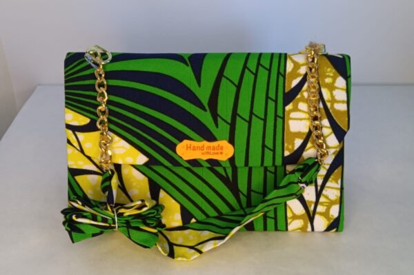 Cartera Artesanal Verde y Amarillo